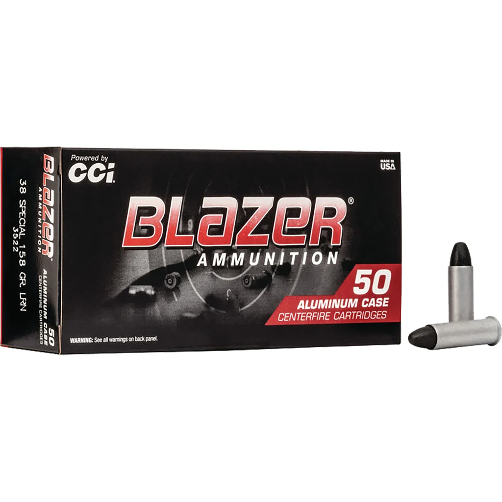 CCI Blazer Pistol Ammo 38 Spl 158 Gr. Lead Round Nose 50 Rd.