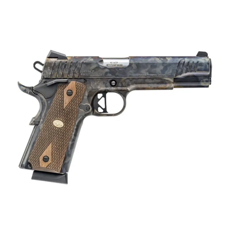 CHIAPPA 1911 Superior Grade Handgun .45 Acp 8rd Magazines (2) 5" Barrel Color Case With Walnut Grips