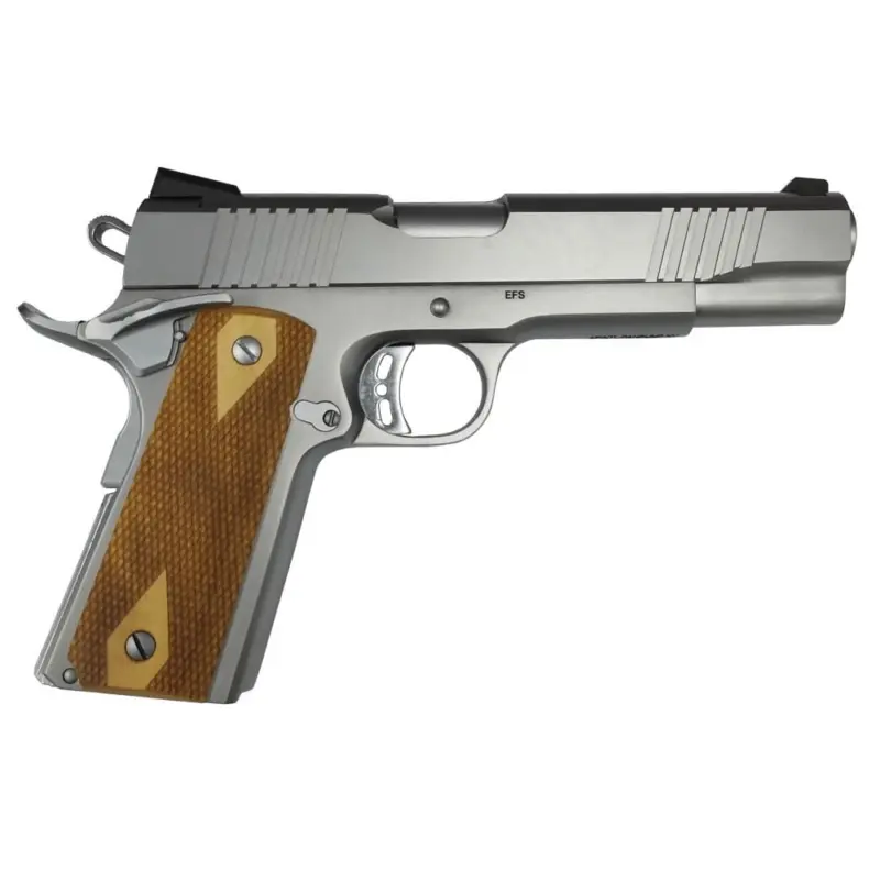 ROCK Island Armory ROCK 1911 Full Size Handgun 9mm Luger 10rd Magazine 5" Barrel Stainless Steel With Wood Grip